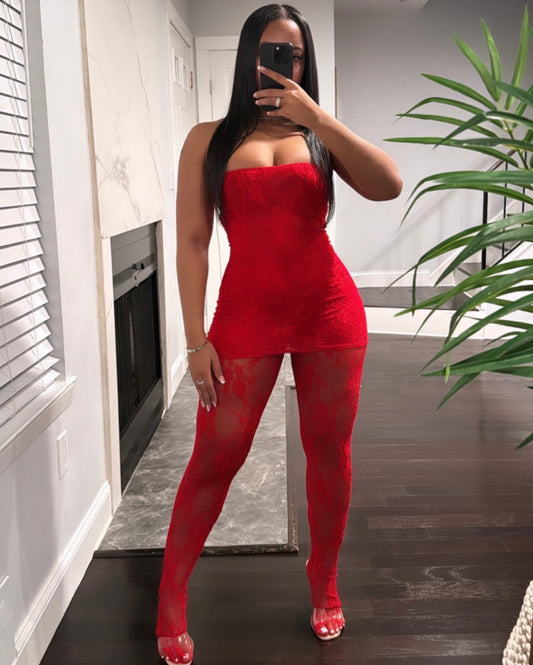 So Lacey Set - Red