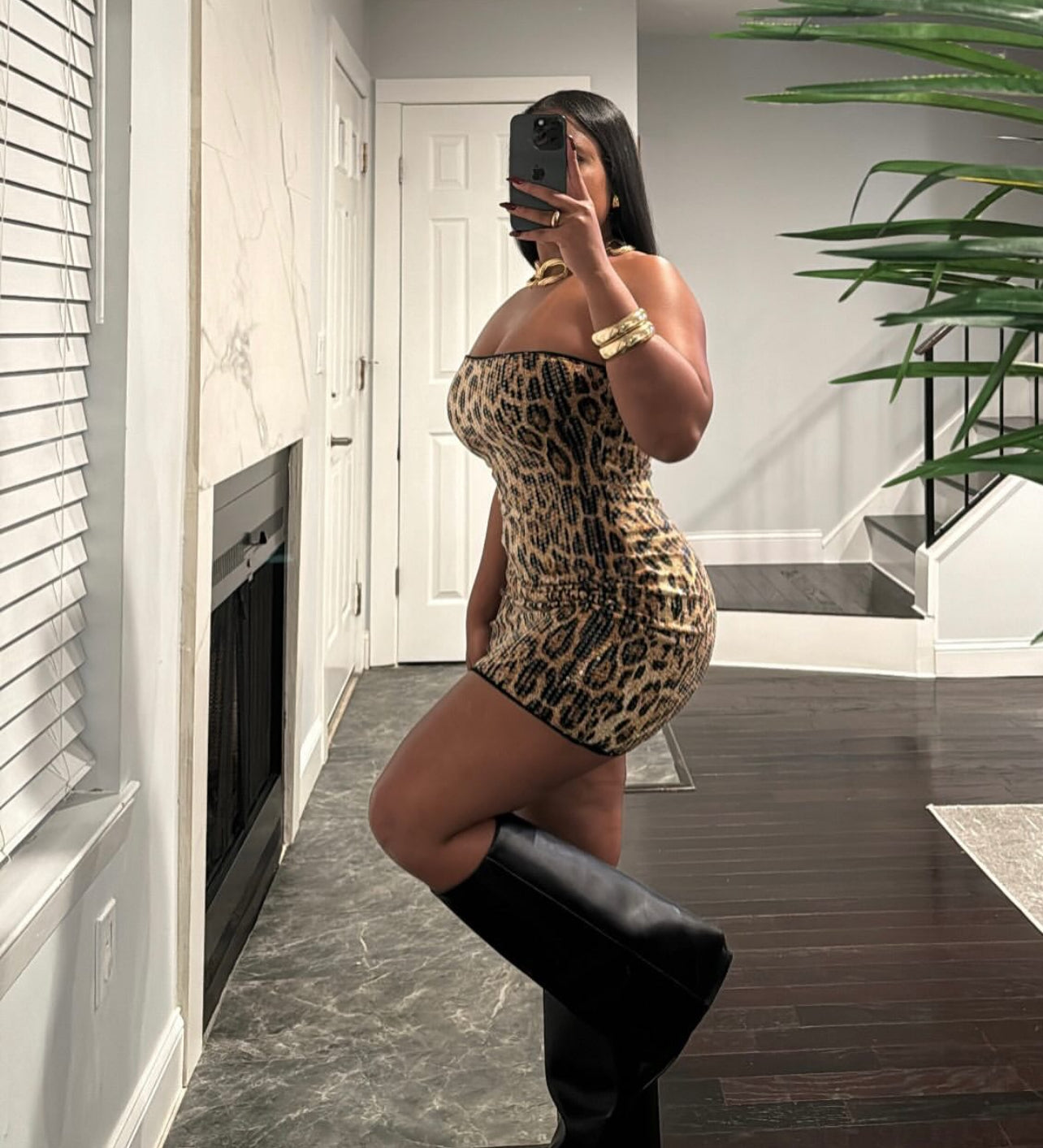 Leopard Sequin Dress