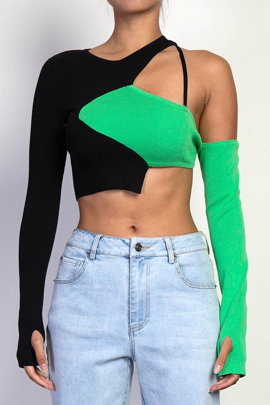 Asymmetrical Sweater Top