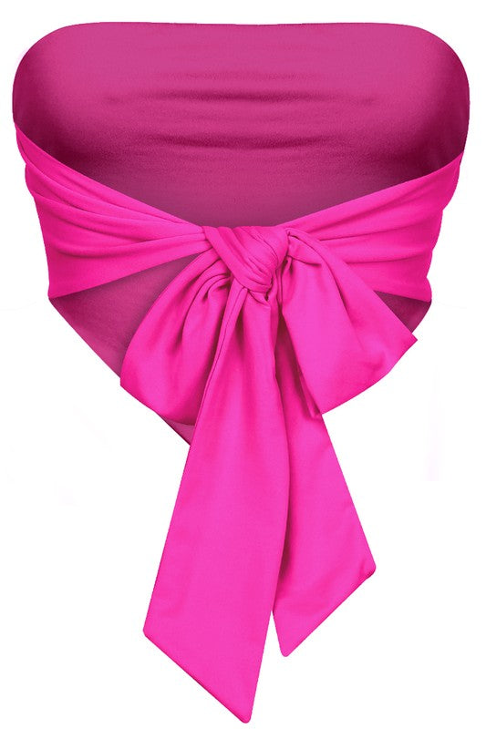 Luna Crop Top - Fuschia