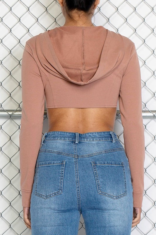 Corset Hoodie - Mauve