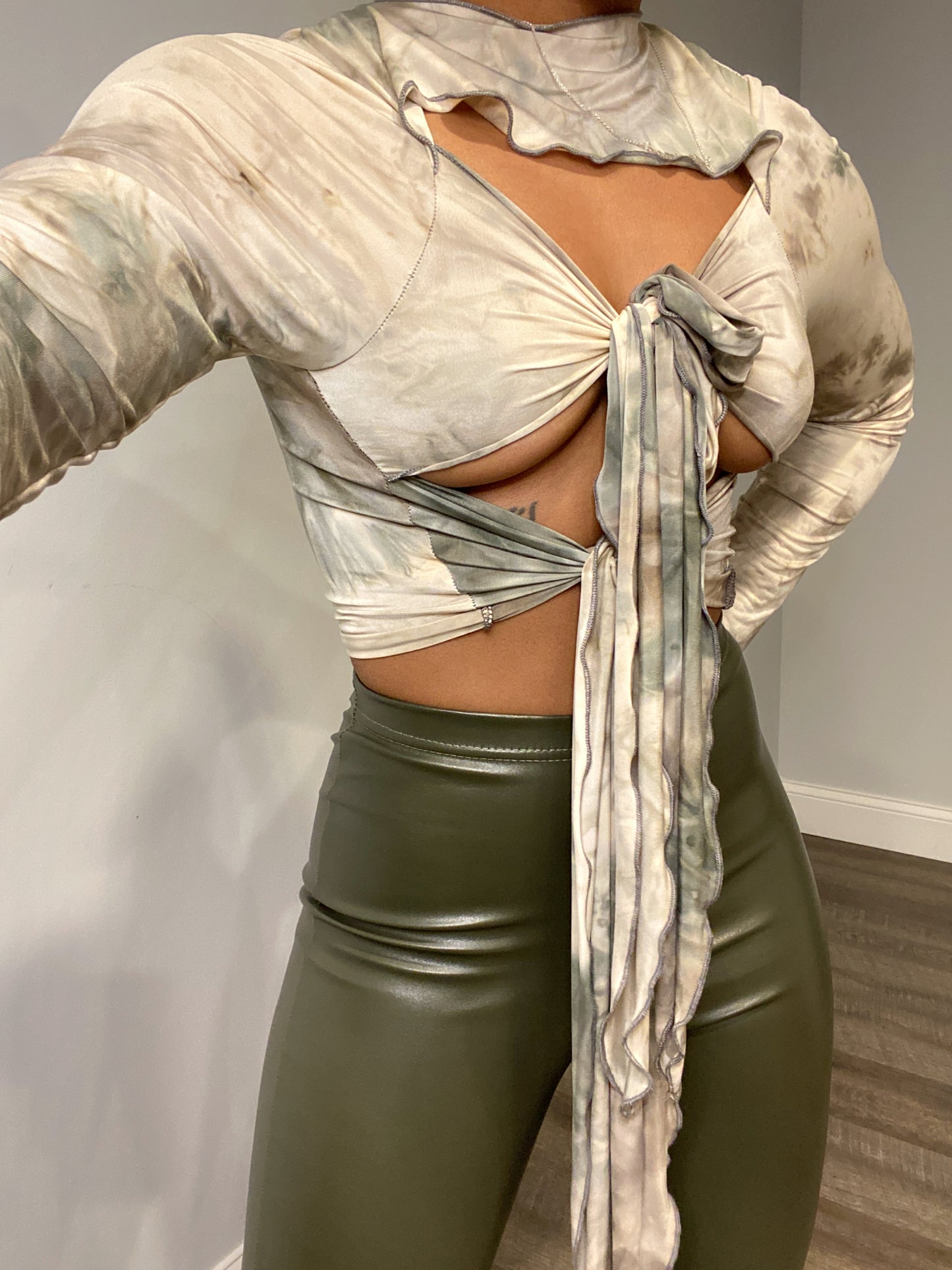 Double Tie Top - Green