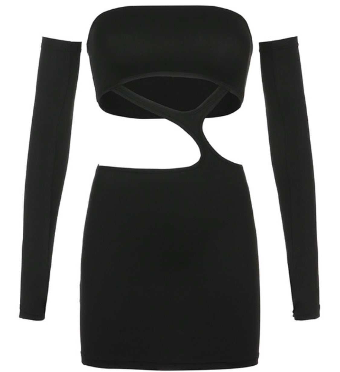 So Attached Mini Dress - Black